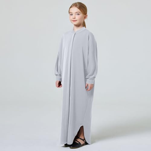 FYMNSI Abaya Dress for Girls Muslim Prayer Clothes Batwing Sleeve Islamic Dubai Kaftan Dresses Maxi Robe Full Length Thobe3