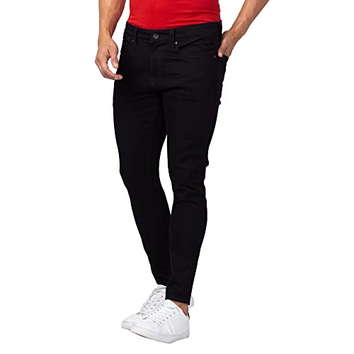 Image of Spykar Men Mid Rise Cotton Slim Fit Tapered Length Jeans (Kano)