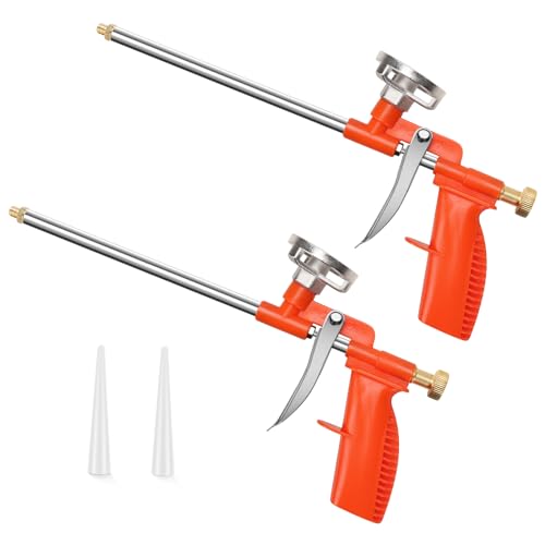 LYCXAMES PU Schaumpistole, 2 Stück Bauschaumpistole, Profi-Dosierpistole aus Metall, Pistolenschaum