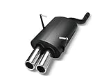 haltbare Lackierung JOM Car Parts & Car Hifi GmbH 89014 Stahl-Endschalldämpfer mit 2X 76mm Endrohren gerade