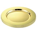 BSDLZCH 3 Stück Premium Gold Platzteller Ø 33cm, Edelstahl Hochglanz