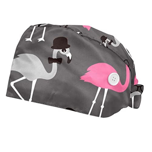 Fin de la transpiration au travail avec ces chapeaux bouffants ajustables motif flamant rose