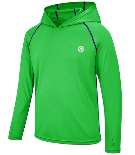 Kid’s UV Rash Guard Long Sleeve Hoodie T shirts Size 10 Casual Running Gym - image 3