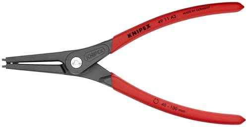 KNIPEX External Precision Snap Ring Pliers,Red and Silver