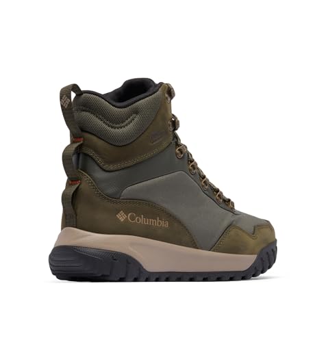 Columbia Men's Burnsider Omni-Heat Infinity Waterproof Hiking Boot, Deep Olive/Tangy Orange, 9