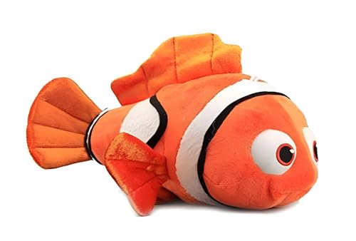 Image of Tickles Nemo Fish Soft Stuffed Plush Toy for Kids Boys & Girls Birthday Gift (Color: Orange & White Size: 18 cm)