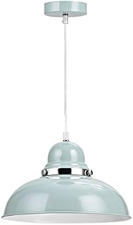 Premier Housewares E27 Edison Screw 40 W Vermont Pendant Light, 110 x 30 x 30 cm - Shutter Blue