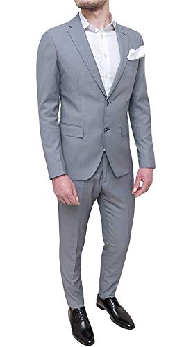Costume chic gris en micro de fantaisie Evoga vêtement de luxe