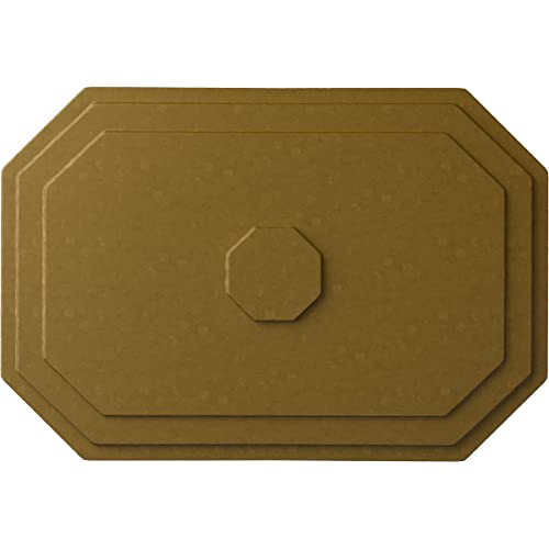 Image of 25 1 /4 inchW x 17 1 /4 inchH x 1 3 /4 inchP Felix Ceiling Medallion, Hand-Painted Gold