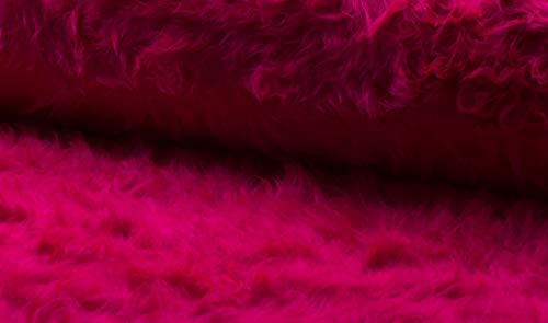 FABRICS-CITY FLOKATI TEDDYFELL STOFF KARNEVAL BEKLEIDUNG BASTEL REQUISITEN FOTOSHOOTING DEKO (Pink,...