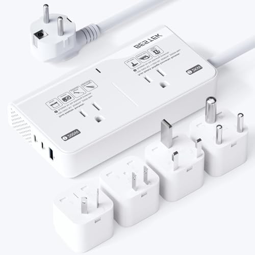 BESTEK 220V to 110V Converter for European Travel -...