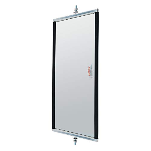 RETRAC 610301 7 x 16-Inch Stainless Steel Angle-Back West Coast Mirror Head, Universal Driver or Passenger Side