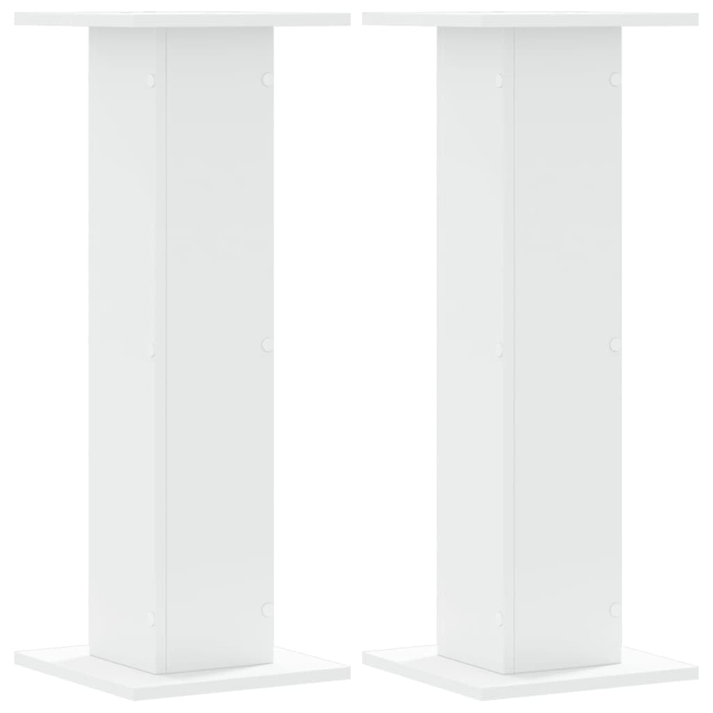 vidaXL Plant Stands 2 pcs, Plant Pot Stand for Indoor Living Room, Plant Holder for Decorative, Flower Stand Flower Pot, White Engineered Wood