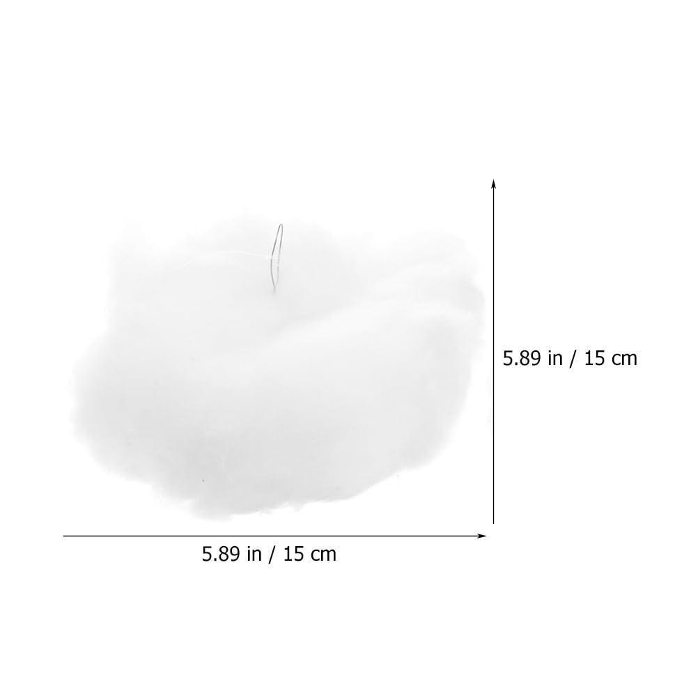 HOMSFOU Decoraciones de nubes artificiales para techo, 6 piezas, decoración suspendida de algodón simulado, para habitación infantil, guardería y fiesta tamaño 5,91 pulgadas