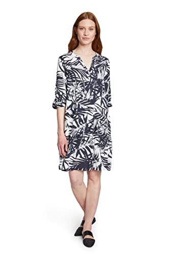 Betty Barclay Damen 1131/1103 Kleid, Creme/Dunkelblau, 40