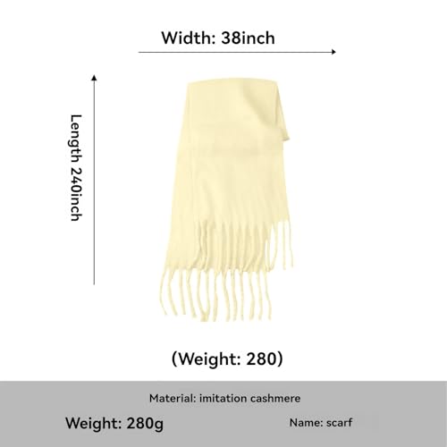 Womens Winter Scarf, Fashion Wool Feel Solid Scarfs for Women Pashmina Shawls and Wrap Long Blanket Scarf3