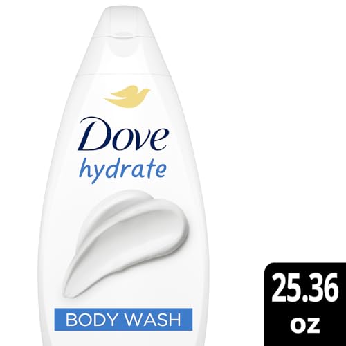 Dove Body Wash, Hydrate, Value-Size 4-Pack – Moisturizing Cleanser for Smooth, Soft Skin, 25.36 Oz Ea