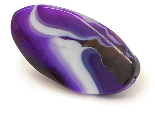 Achat - ovale Scheibe, 21x39 mm, violett Cover