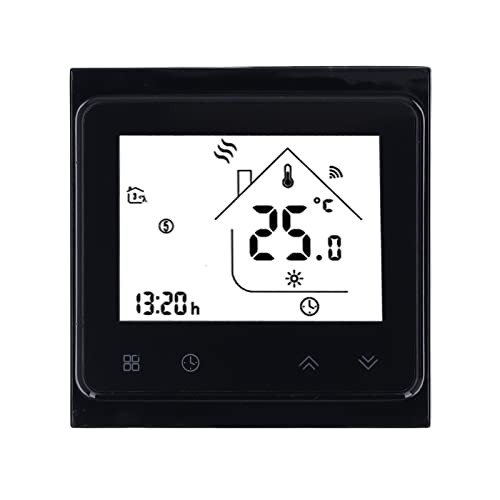 Boiler Water Heating Thermostat LCD Touch Screen Digital Thermostat Passive Output Temperature Controller 95?240V Black