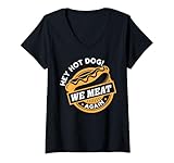 Photo Gallery donna design di hot dog per snack hot dog maglietta con collo a v Photo Gallery donna design di hot dog per snack hot dog maglietta con collo a v