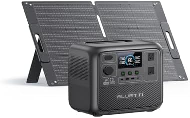 BLUETTI AC70 Solar Generator with 100W Solar Panel (Ships Separat...