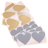SUPVOX 40 Stück Herzförmige Rubbeletiketten aus Papier Selbstklebende Selbstgemacht Rubbelaufkleber für Geburtstagskarten und Valentinstag Überraschungs Etiketten für Grußkarten