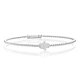 Hamsa Bracelet Bangle Sterling Silver for Women