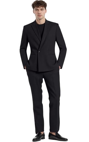 Beninos Mens Sport Coat Casual Blazer Peak Lapel Business Suit Jacket