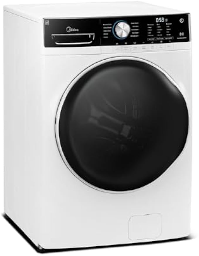 Midea MLH45N1AWW Front Load Washer, Automatic Machine, Vibration Control, Pre-Soak, Speed Wash, 10 Cycles, Energy Star Certified, 4.5 Cu.ft, White