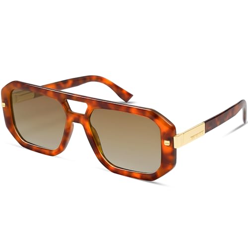 VANLINKER Retro Polarized Square Aviator Sunglasses for Women Men 2025 Trendy Shades VL9753X