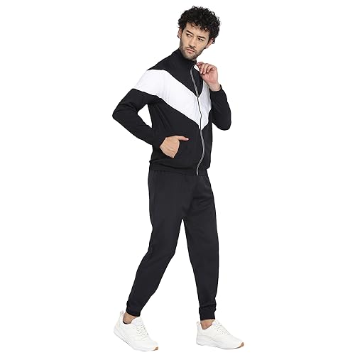 Image of YUUKI MEN MENS NSP CHEV TS 1 Track Suit, BLACK /WHITE, M