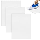 Boao 3 Pcs 13in x 17in Applique Pressing Sheet Applique Fusing Mat Clear Coated Pressing Sheet for Quilters Arts Crafts Creation and Fusible Web Fabric Supplies