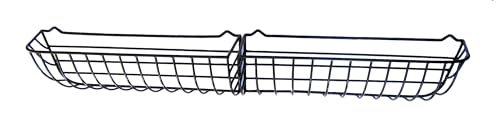 Garden Artisans 72 Inch Window Hayrack Steel Window Box (sectional) PVC Coated Black