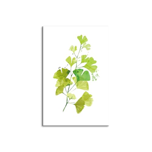 �A�� ���A�� �k�� 3 �� �A�[�g�p�l�� 3 �p�l�� �O���[�� �΂̗t ���_�� �ǃA�[�g �C���e���A �G�� �|�X�^�[ �L�����o�X �Ǐ��� �Ǌ|�� ������� �{�[�h �\�t�@�̔w�i �ǂ̊G ���蕨 �ؘg�t���̊����i (40x60cm�i16x24in�j,L)