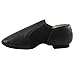 Linodes Leather Jazz Shoe Slip On for Girls and Boys (Toddler/Little Kid/Big Kid) Black 4.5M Big Kid