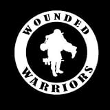 Win Stickers & Decals Wounded Warriors Round Military Vinyl Decal Sticker - Black, Waterproof, Modern, Contemporary, Wall, Auto, Laptop, Cell, Truck Sticker for Windows, Cars, Trucks