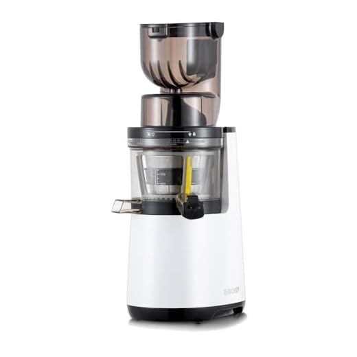 BioChef Atlas Whole Slow Juicer - extractor de zumos COLD PRESS, licuadora en frío ¡Exprime frutas enteras como manzanas, naranjas, zanahorias y remolachas! (Blanco) (Blanco)
