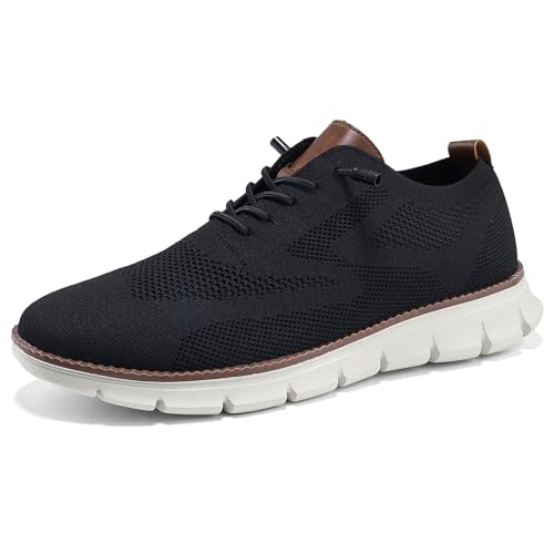 Image of Wearbreeze Men's Business Casual Oxford Sneakers - Lightweight Lace-Up Dress Shoes for Work, Travel & Daily Commute