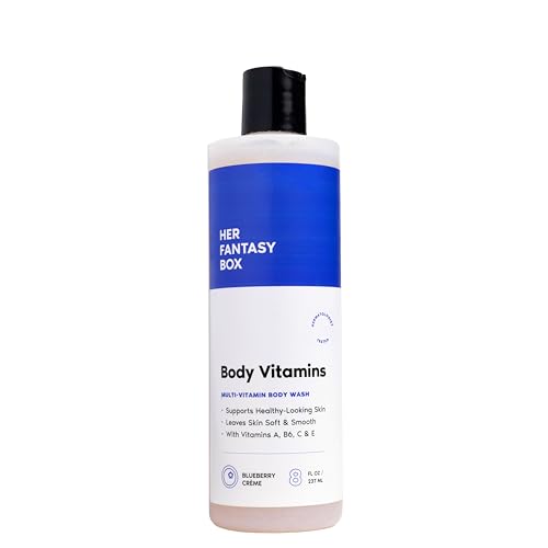 Image of Her Fantasy Box | Body Vitamins Moisturizing Body Wash - Multi-Vitamin Cleanser with Vitamins A, B6, C & E, Hydrating & pH Balanced, Vegan & Cruelty Free, 8 oz