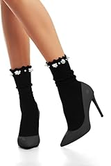 Black Ruffle With Pearls