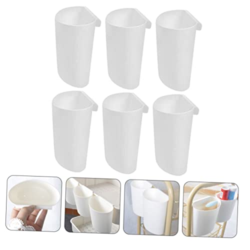 LALADEFIEE 6Pcs Portable Hanging Storage Baskets for Salon Use Storage Containers for Organizing Waste Accessories and More Ideal for Utility Carts and Home Use