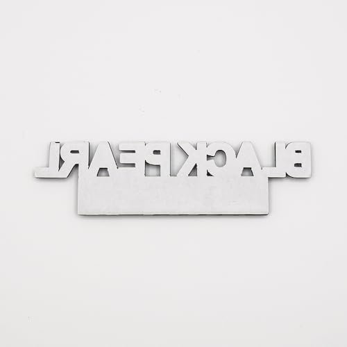 Image of Pair Set Black Pearl Edition Emblem 3D Letter Fender Tailgate Badge Decal Sticker Nameplate for Universal Vehicle, Car, Truck, SUV Motorcycle Accessories (Silver Black)