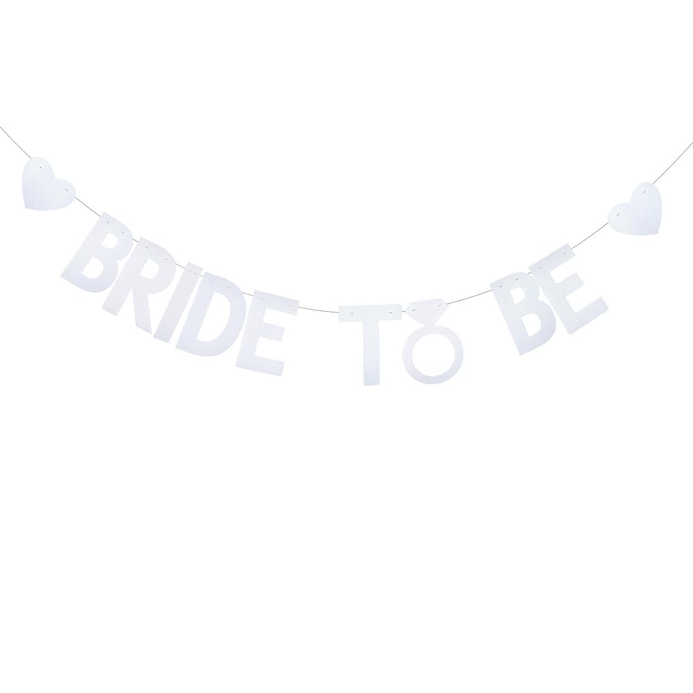 AddUe DONGLYJL Silver Glitter Bride To Be Banner for Bachelorette Party Decorations Supplies,Hen Night Party Decorations Supplies,Wedding Engagement