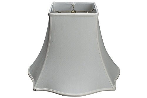 Upgradelights Off White Shantung Silk 16 Inch Pregnant Bell Lamp Shade 7x16x12