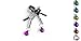 Household Body Massage Tool with Clamps (Silver-3 Head)