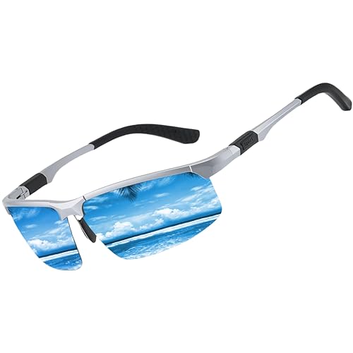 Metal Frame Sunglasses for men, Polarized Sunglasses, UV Protection Shades for Fishing Driving Cycling Running