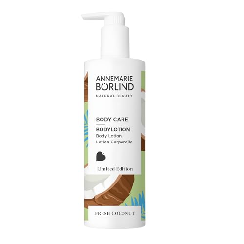 ANNEMARIE BÖRLIND Body Care Body Lotion Fresh Coconut Limited Edition (400 ml) - Loción corporal nutritiva y reafirmante, sensación suave en la piel, aroma fresco de coco verde, vegano