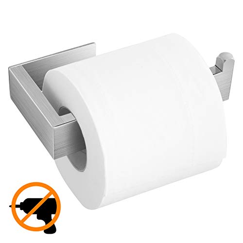 Preisvergleich Produktbild Toilettenpapierhalter ohne bohren Klopapierhalter aus Edelstahl Selbstklebend Papierhalter WC Papier Halterung Silber
