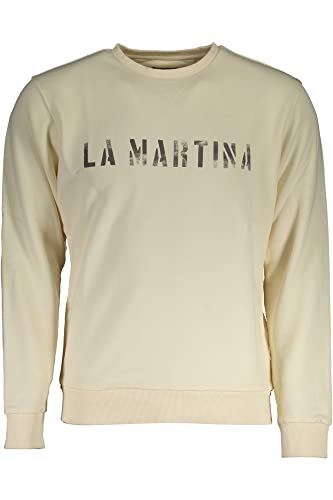 Pull en coton blanc La Martina, la perfection de la maille haut de gamme