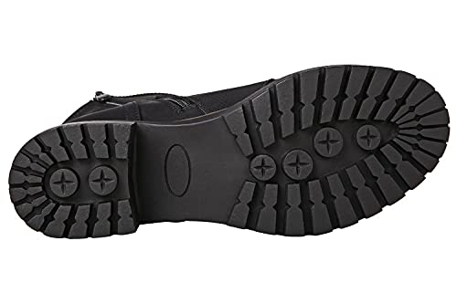 Image of GLOBALWIN Lace up Mid Calf Motorcycle Fashion Festival Boots Combat Riding Military Boots for Women